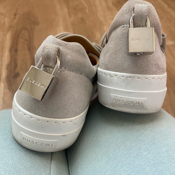 🎁 Buscemi Italian Sneakers Low Tops With Bow /Size 38 size 8 Glitter Beige 🎁 - Picture 6 of 16